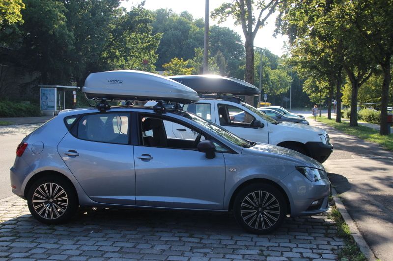 Speyer: Dachbox 370 Liter auf einem SEAT Ibiza